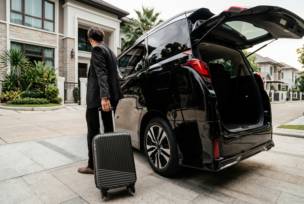 Veículo para transfer de Guarulhos a Sorocaba com bagagens