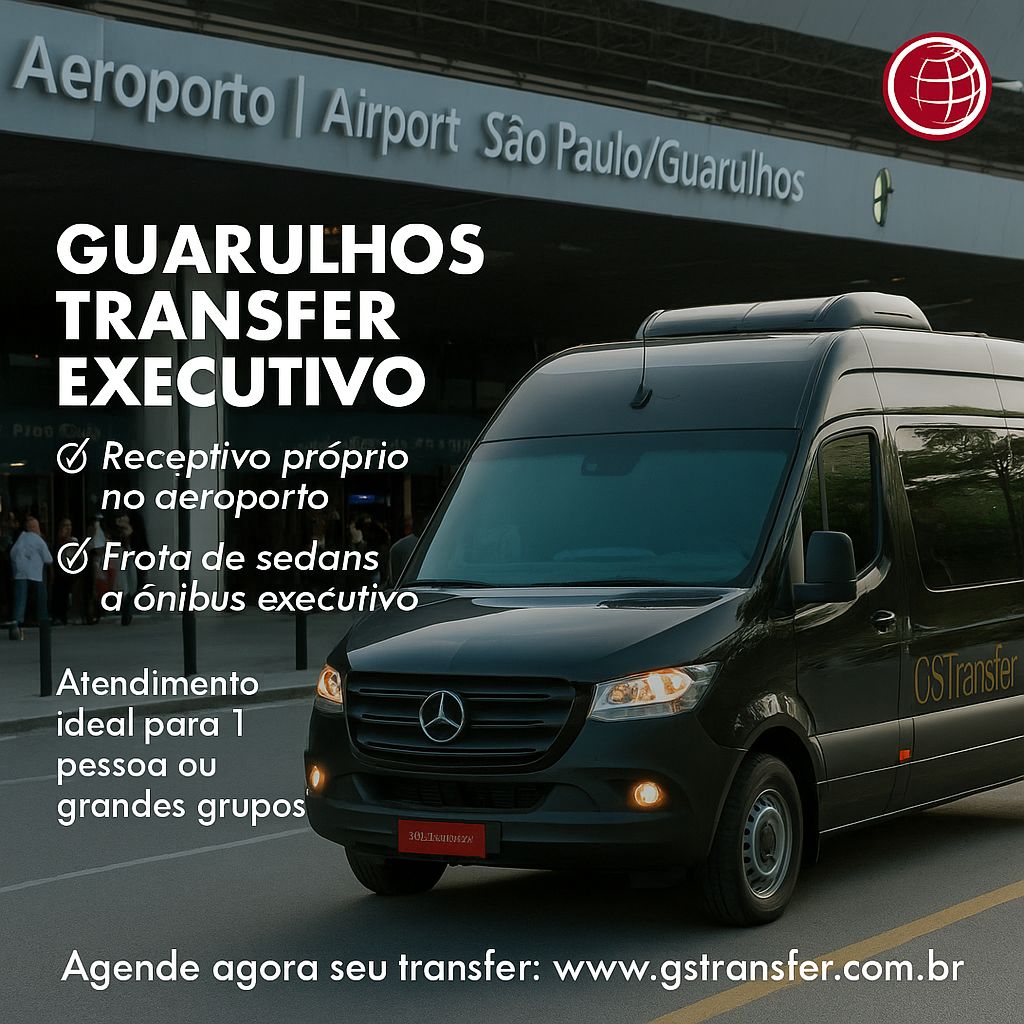 Transfer executivo Guarulhos para 1 pessoa ou grandes grupos