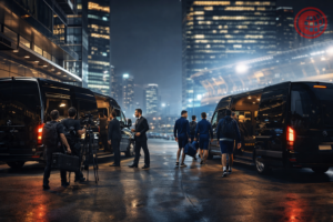 Transporte executivo urbano à noite