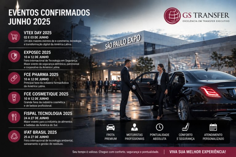 traslado corporativo premium para São Paulo Expo