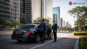 Transporte executivo para agenda corporativa em São Paulo com veículo e motorista profissional da GS Transfer
