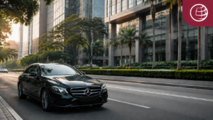 Transporte executivo na Berrini e Vila Olímpia com sedan corporativo da GS Transfer